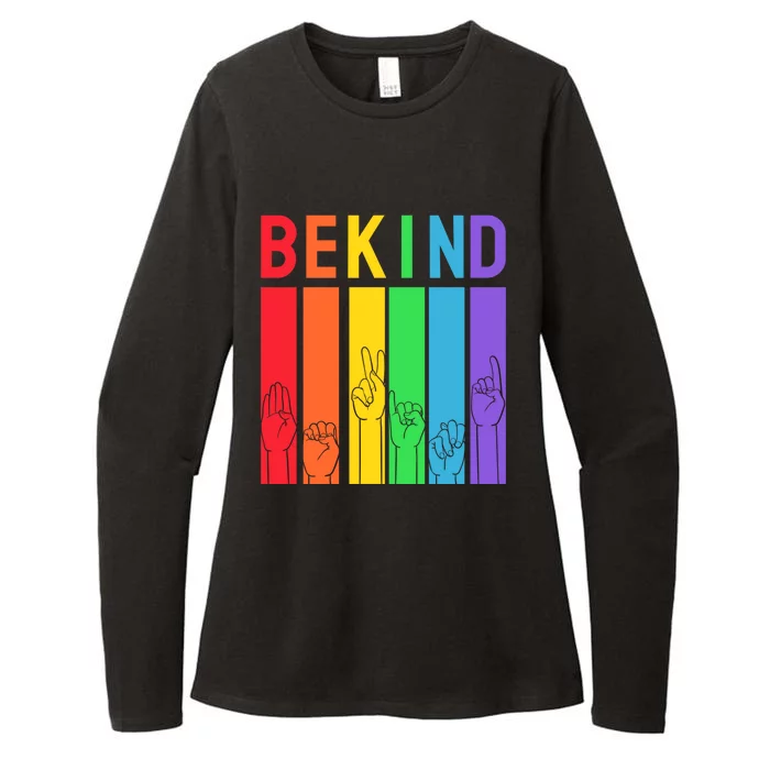 Colorful Rainbow Be Kind Lgbt Lgbtq Great Gift Womens CVC Long Sleeve Shirt