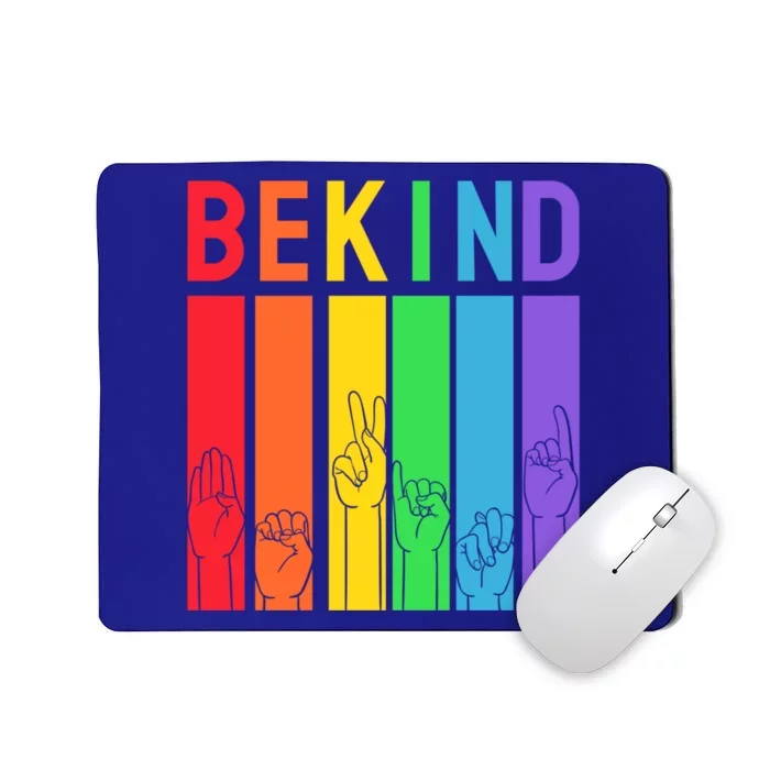 Colorful Rainbow Be Kind Lgbt Lgbtq Great Gift Mousepad