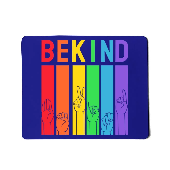 Colorful Rainbow Be Kind Lgbt Lgbtq Great Gift Mousepad