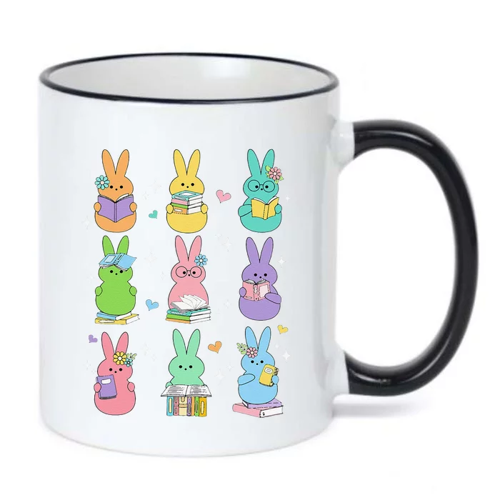 Cute Reading Bunny Bookworm Reader Teacher Rabbit Book Lover Black Color Changing Mug