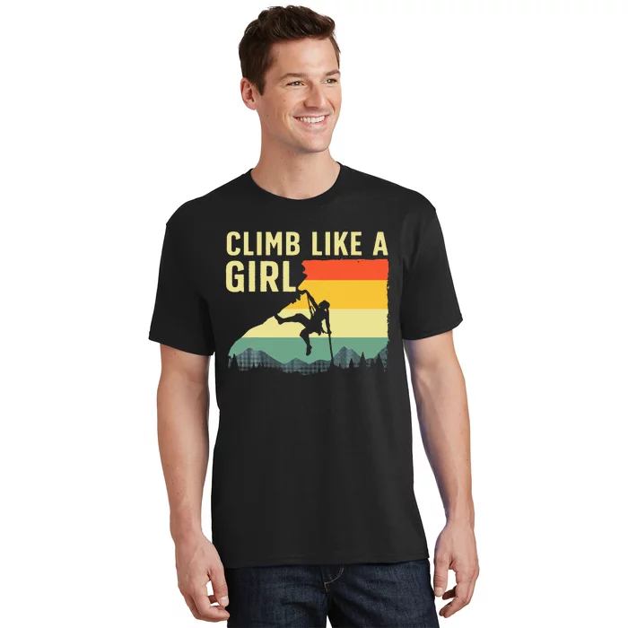 Cool Rock Climbing Mountain Rock Climbers T-Shirt