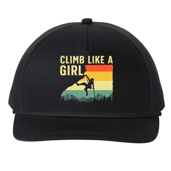 Cool Rock Climbing Mountain Rock Climbers Snapback Five-Panel Rope Hat