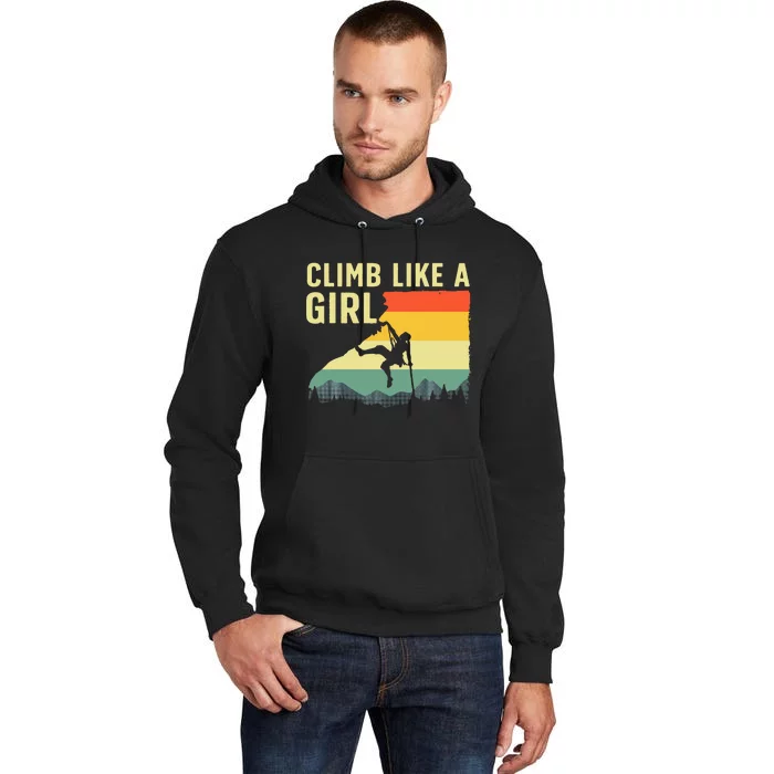 Cool Rock Climbing Mountain Rock Climbers Tall Hoodie