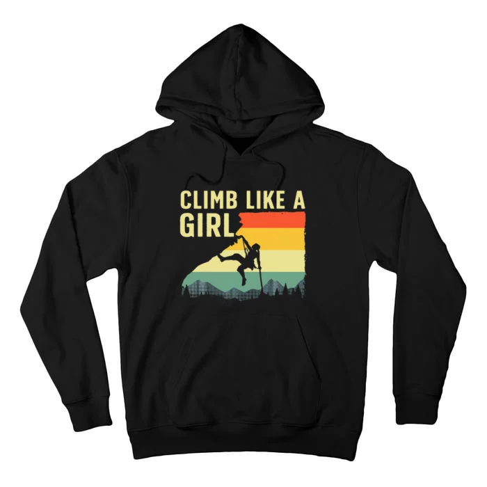 Cool Rock Climbing Mountain Rock Climbers Tall Hoodie