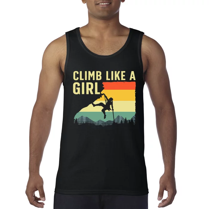 Cool Rock Climbing Mountain Rock Climbers Tank Top