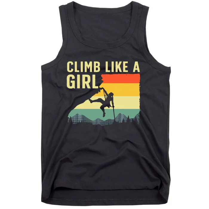 Cool Rock Climbing Mountain Rock Climbers Tank Top