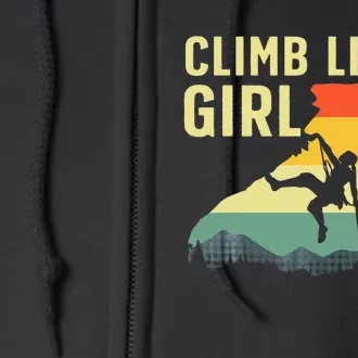 Cool Rock Climbing Mountain Rock Climbers Full Zip Hoodie