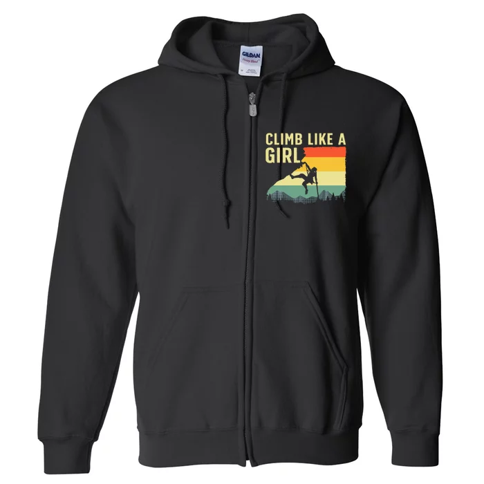 Cool Rock Climbing Mountain Rock Climbers Full Zip Hoodie