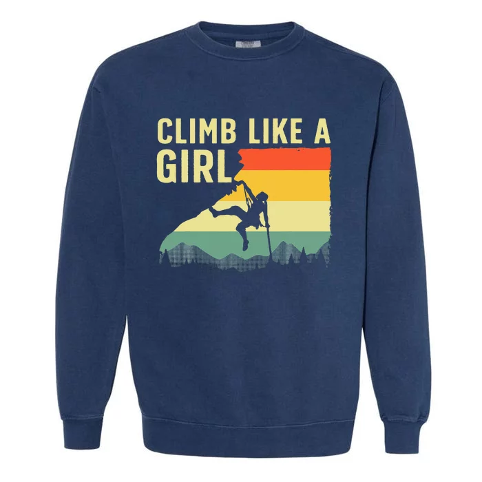 Cool Rock Climbing Mountain Rock Climbers Garment-Dyed Sweatshirt