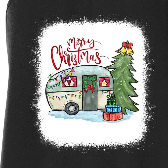 Camping RV Christmas Happy Xmas Party Camping Gift Women's Racerback Tank