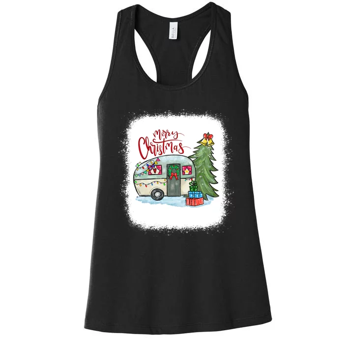 Camping RV Christmas Happy Xmas Party Camping Gift Women's Racerback Tank