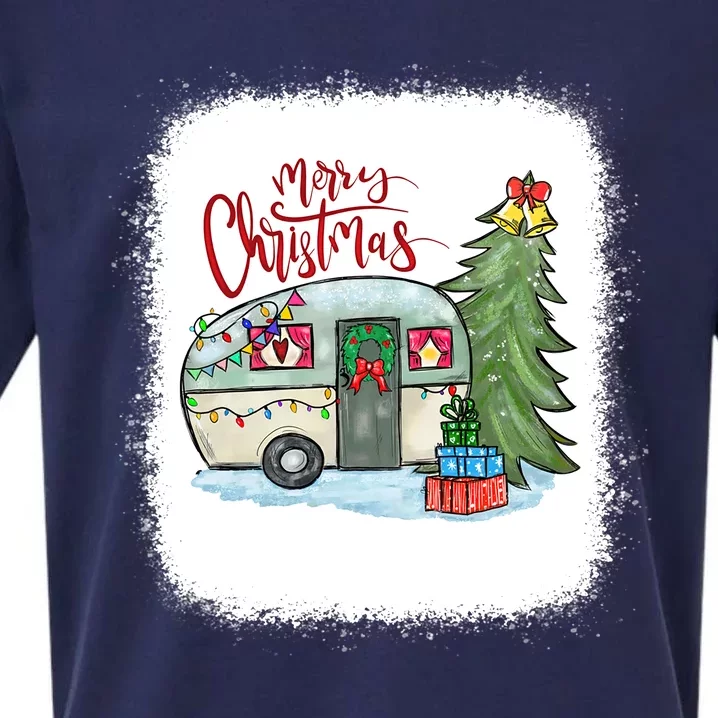 Camping RV Christmas Happy Xmas Party Camping Gift Sueded Cloud Jersey T-Shirt