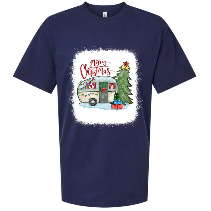 Camping RV Christmas Happy Xmas Party Camping Gift Sueded Cloud Jersey T-Shirt