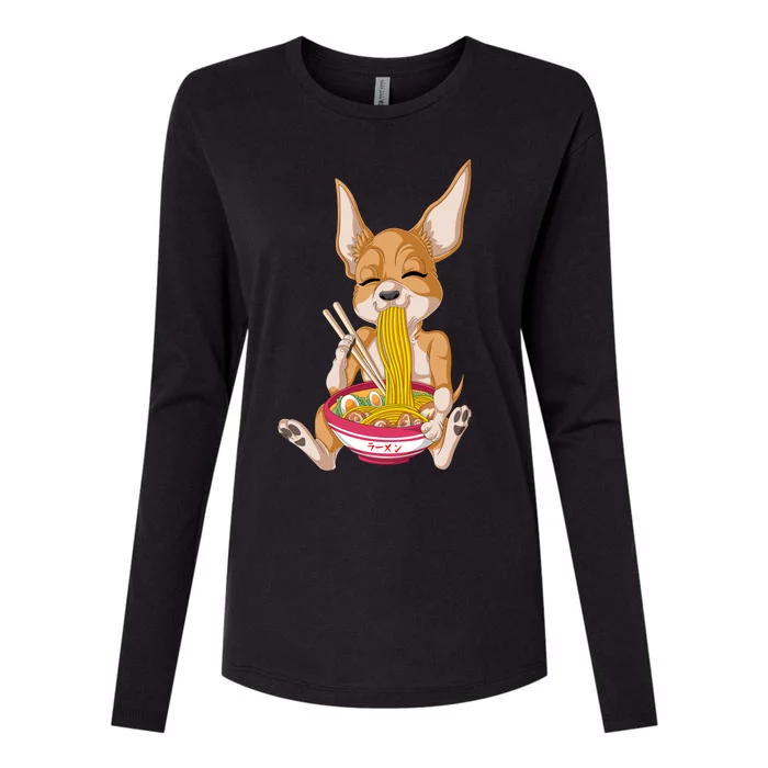 Chihuahua Ramen Womens Cotton Relaxed Long Sleeve T-Shirt