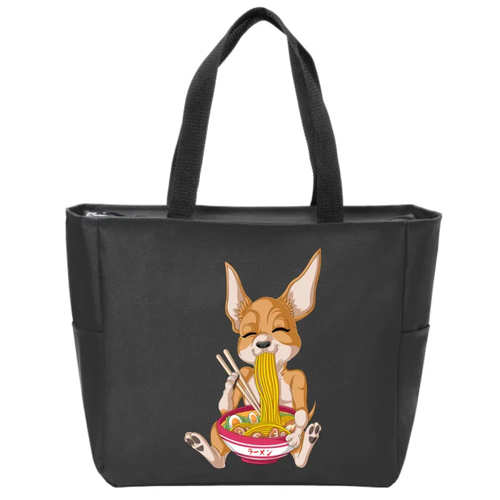 Chihuahua Ramen Zip Tote Bag