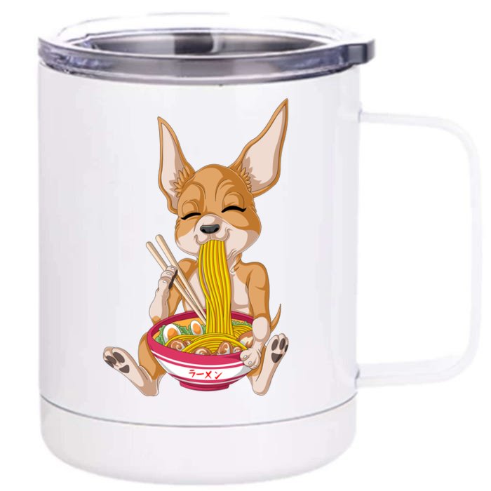 Chihuahua Ramen Front & Back 12oz Stainless Steel Tumbler Cup