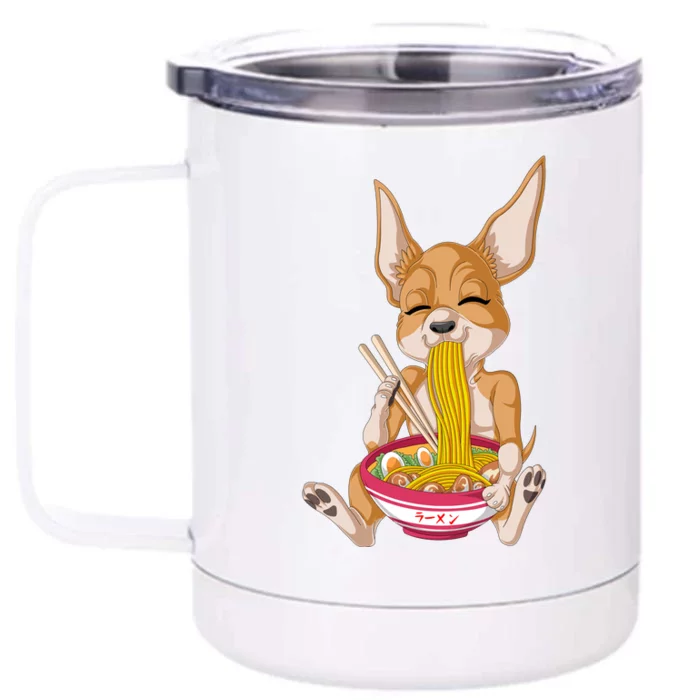 Chihuahua Ramen Front & Back 12oz Stainless Steel Tumbler Cup