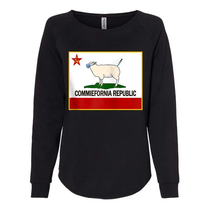 Commiefornia Republic California State Flag Funny Sheeple Womens California Wash Sweatshirt