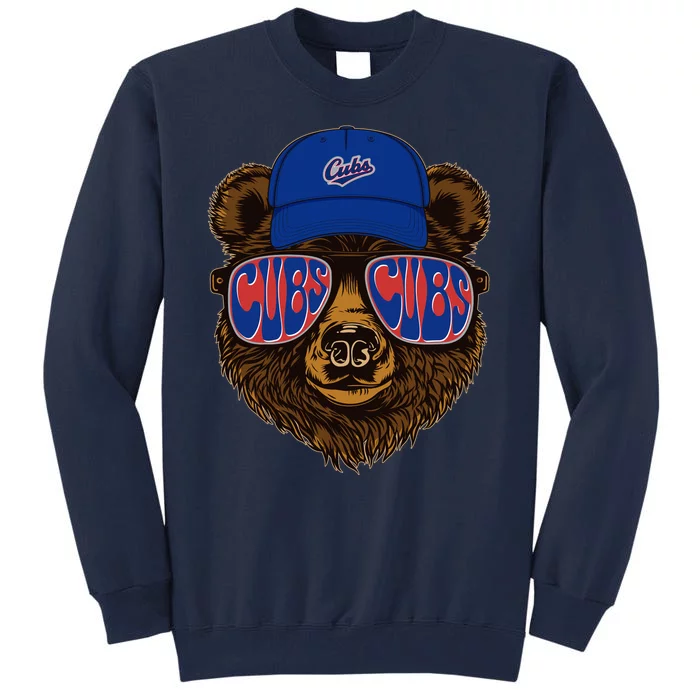 Cool Retro Cubs Bear Tall Sweatshirt