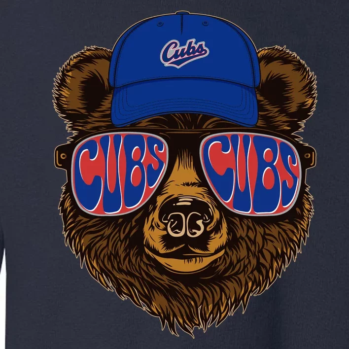 Cool Retro Cubs Bear Toddler Sweatshirt