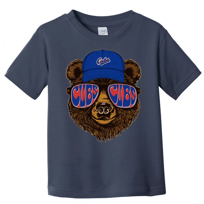 Cool Retro Cubs Bear Toddler T-Shirt