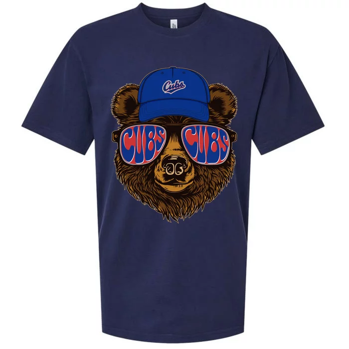 Cool Retro Cubs Bear Sueded Cloud Jersey T-Shirt