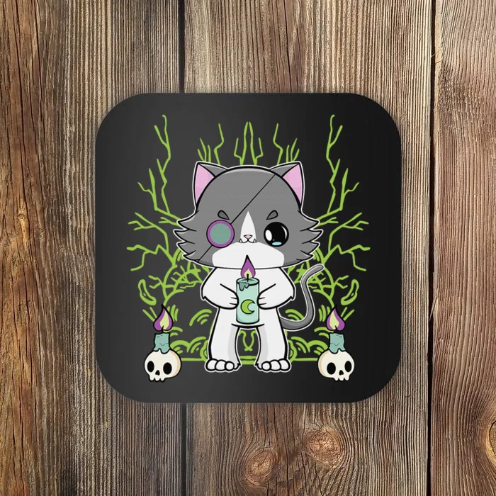 Cute Ragdoll Cat Anime Feline Goth Candle Coaster