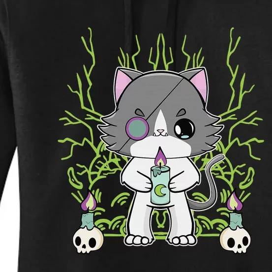 Cute Ragdoll Cat Anime Feline Goth Candle Women's Pullover Hoodie