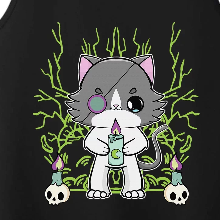 Cute Ragdoll Cat Anime Feline Goth Candle Performance Tank