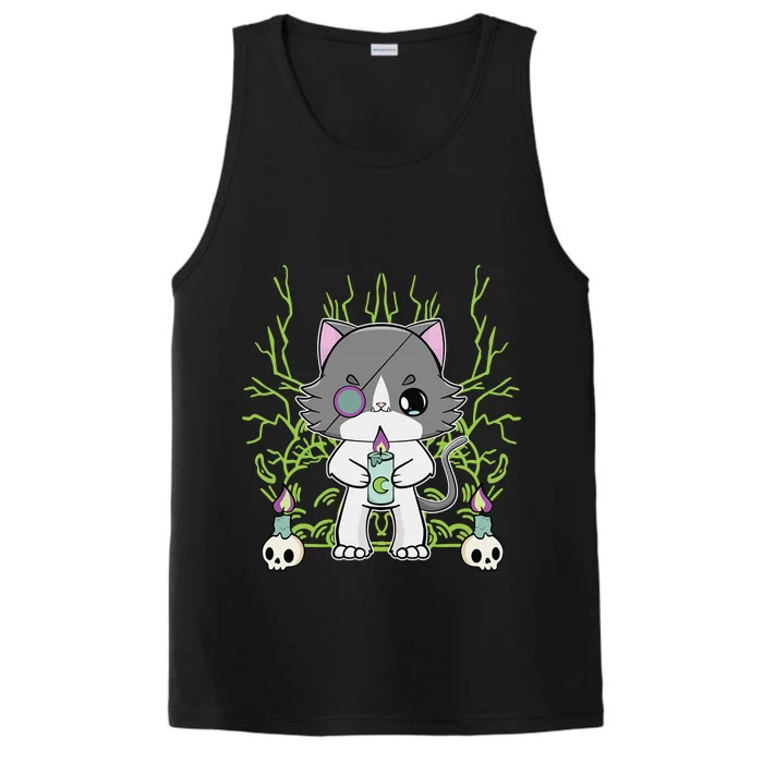 Cute Ragdoll Cat Anime Feline Goth Candle Performance Tank