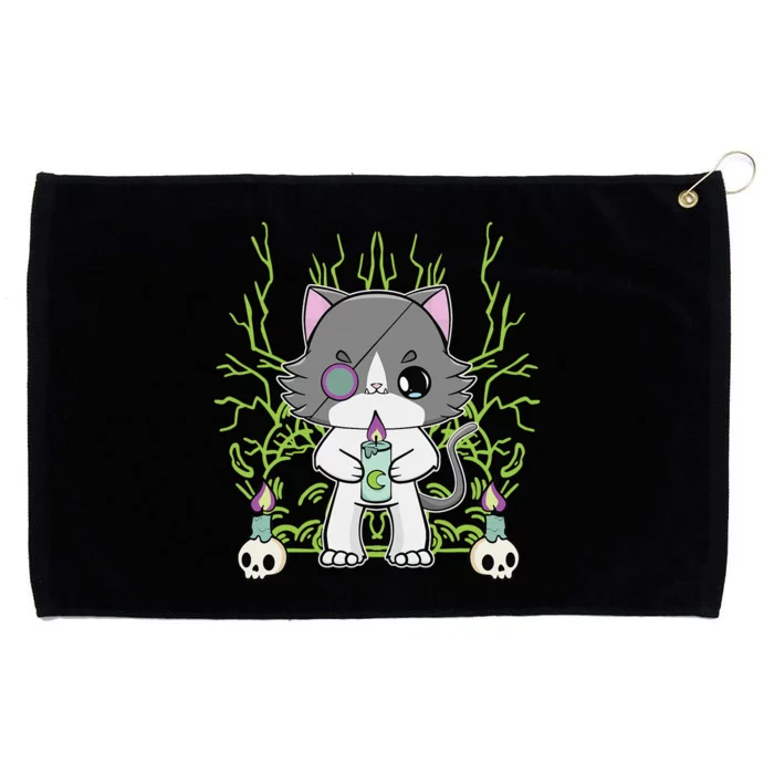 Cute Ragdoll Cat Anime Feline Goth Candle Grommeted Golf Towel