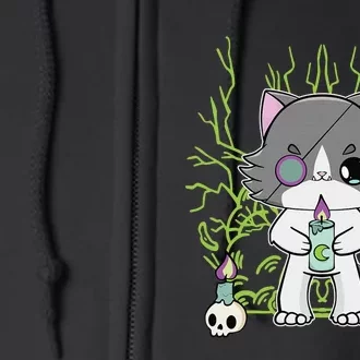 Cute Ragdoll Cat Anime Feline Goth Candle Full Zip Hoodie