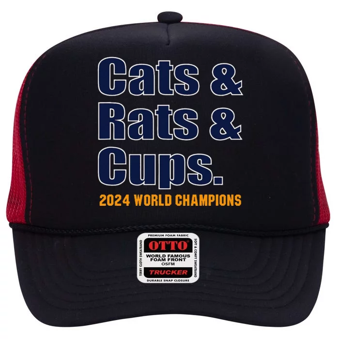 Cats & Rats & Cups High Crown Mesh Trucker Hat