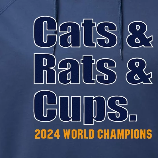 Cats & Rats & Cups Performance Fleece Hoodie