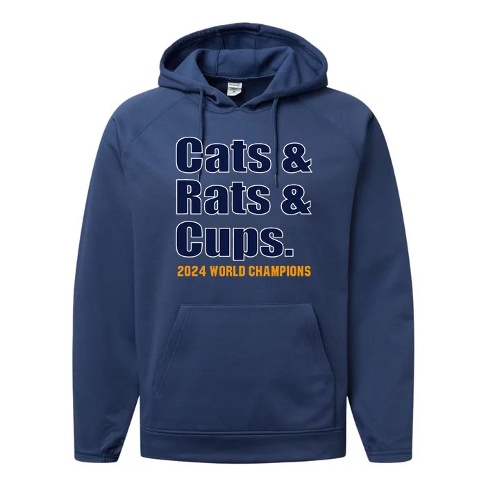 Cats & Rats & Cups Performance Fleece Hoodie