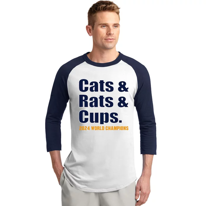 Cats & Rats & Cups Baseball Sleeve Shirt