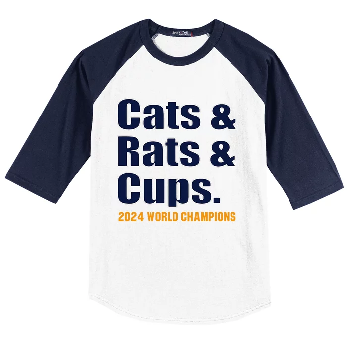 Cats & Rats & Cups Baseball Sleeve Shirt