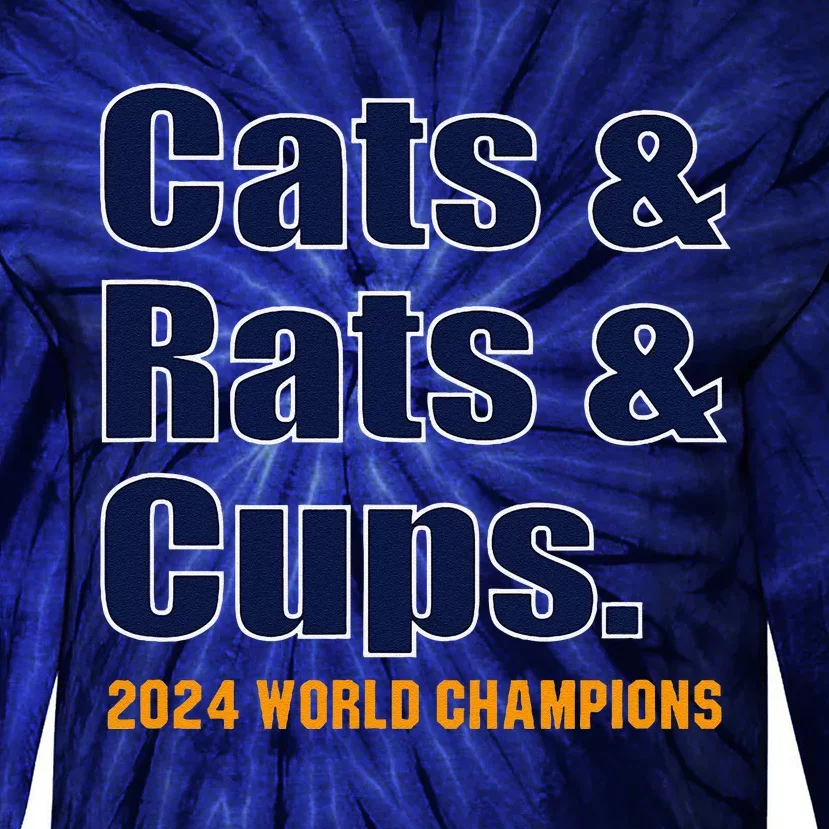 Cats & Rats & Cups Tie-Dye Long Sleeve Shirt