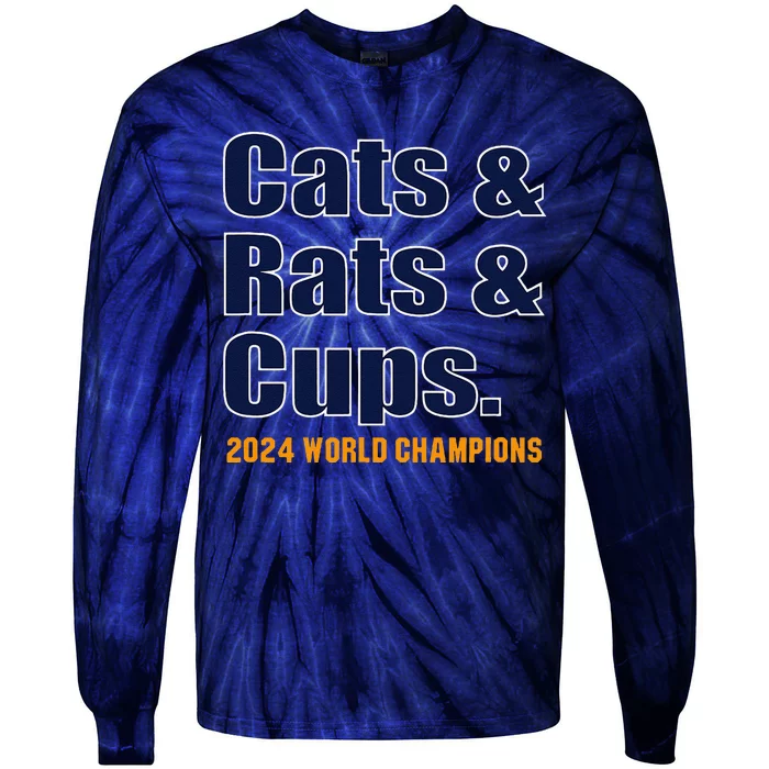 Cats & Rats & Cups Tie-Dye Long Sleeve Shirt