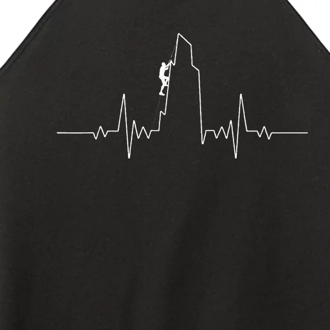 Cool Rock Climbing For Men Women Mountain Rock Climbers EKG Women’s Perfect Tri Rocker Tank