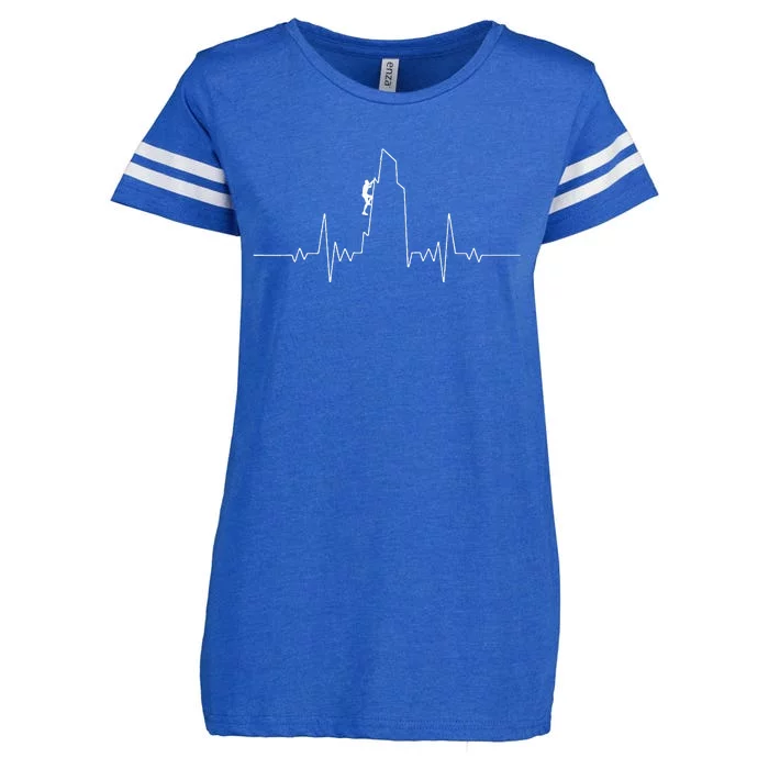 Cool Rock Climbing For Men Women Mountain Rock Climbers EKG Enza Ladies Jersey Football T-Shirt