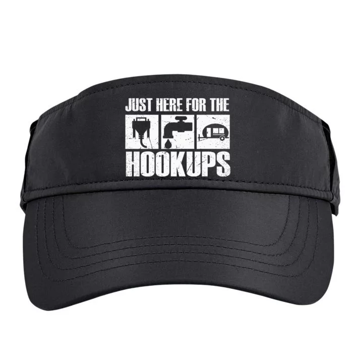 Camping Rv Caravan Motorhome Just Here For The Hookups Adult Drive Performance Visor