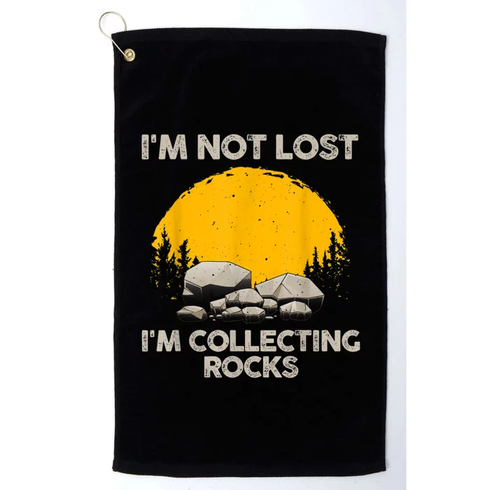 Cool Rock Collecting For Men Women Geologist Rock Hounds Platinum Collection Golf Towel