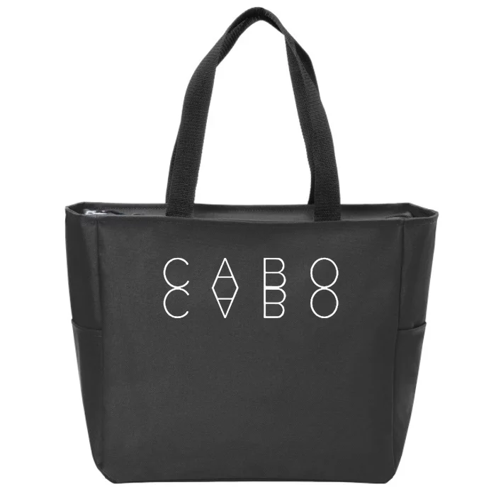 Cabo Reflections Cabo San Lucas Mexico Word Art Souvenir Zip Tote Bag