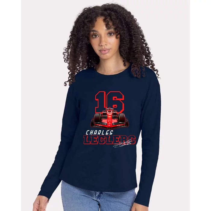 Cool Racing Charles Leclerc Signature Womens Cotton Relaxed Long Sleeve T-Shirt