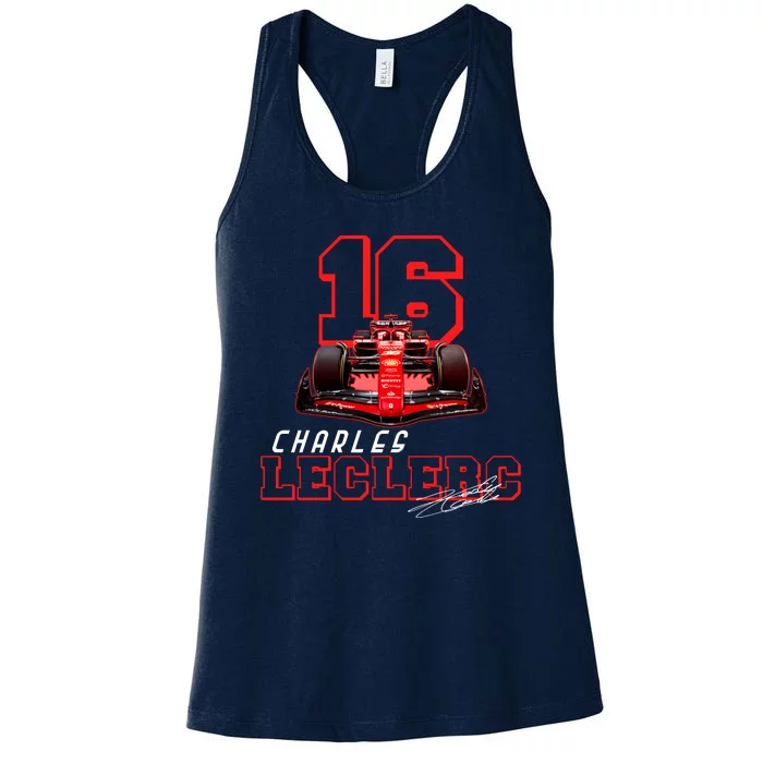 Cool Racing Charles Leclerc Signature Women's Racerback Tank