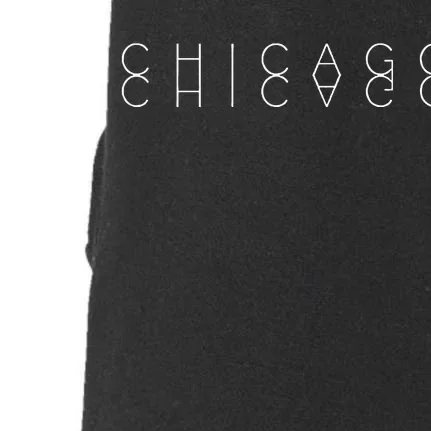 Chicago Reflections Chicagoan Word Art Souvenir Doggie 3-End Fleece Hoodie