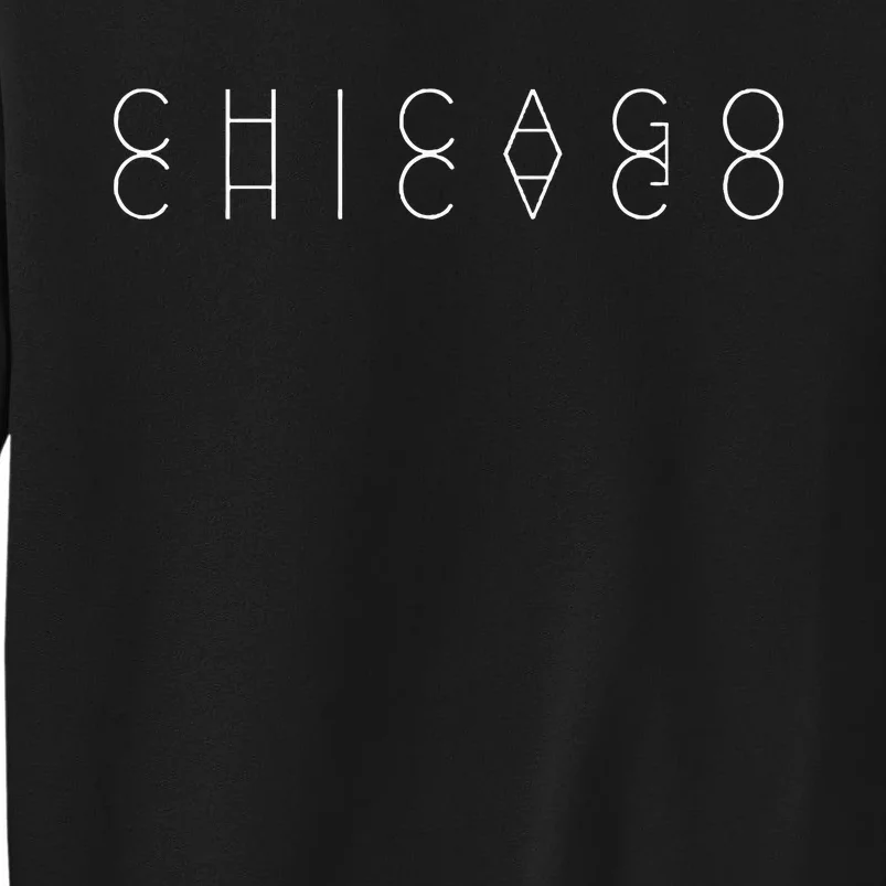 Chicago Reflections Chicagoan Word Art Souvenir Tall Sweatshirt