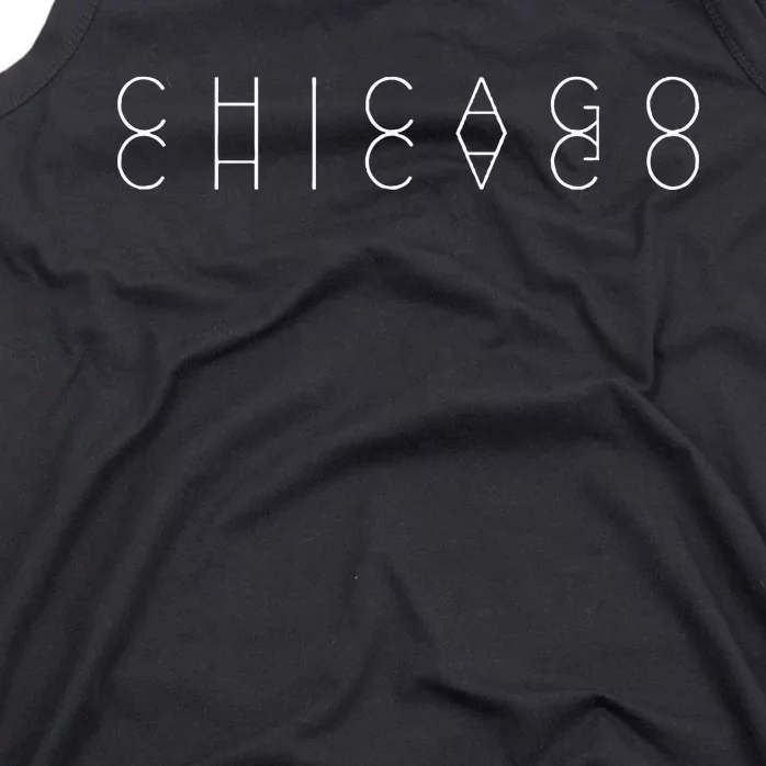 Chicago Reflections Chicagoan Word Art Souvenir Tank Top