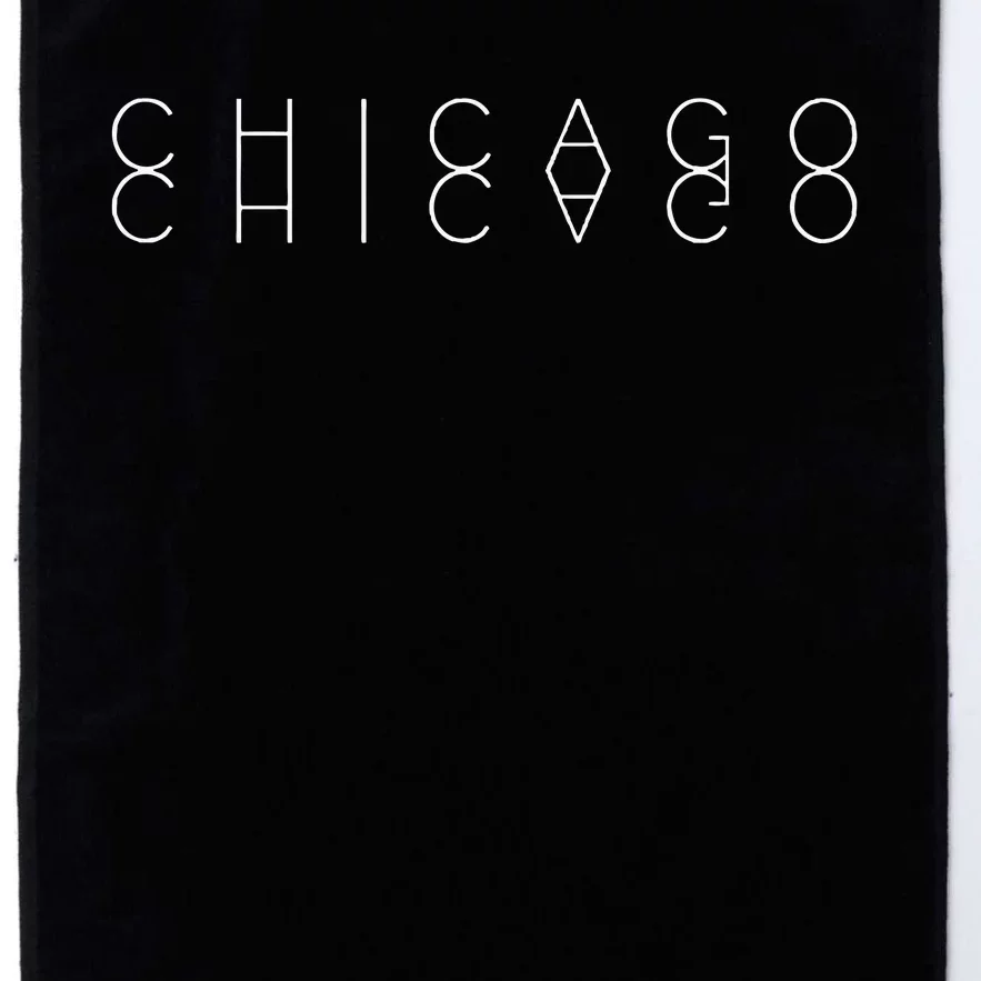 Chicago Reflections Chicagoan Word Art Souvenir Platinum Collection Golf Towel